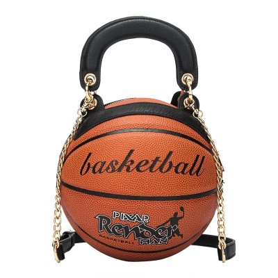 2020 new round handbag fashion three-dimensional basketball bag female basketball shape chain shoulder diagonal bag