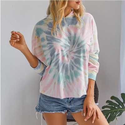 Casual Summer Loose Tie-Dye Plus Size Hoodie Women Sweatshirts Fashionable Streetwear s Ladies Oversize Sweatshirt