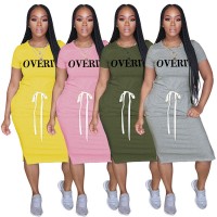 2020 Women New Casual Loose Design One Piece Dress Women Casual Summer Maxi Dress