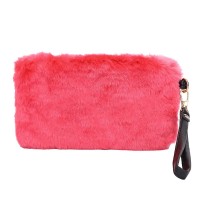 2020 New Autumn And Winter Plush Hand Purse Rabbit Fur Hand Carry Trendy Female Bag Korean Version Mini Dinner Bag